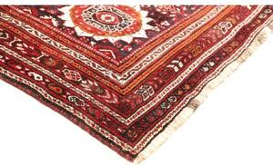 Tappeto Shiraz Stilizzato Rosso Scuro Nero 218x308 Cm