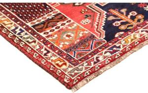 Tappeto Shiraz Stilizzato Rosso Blu Scuro 160x240 Cm