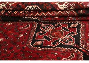 Tappeto Shiraz Geometrico Rosso Scuro Nero 225x310 Cm