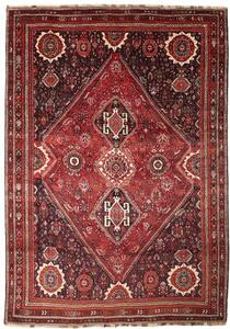 Tappeto Shiraz Stilizzato Rosso Scuro Nero 218x308 Cm