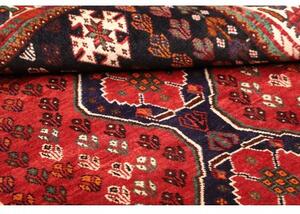 Tappeto Shiraz Stilizzato Rosso Blu Scuro 160x248 Cm