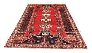 Tappeto Shiraz Stilizzato Rosso Blu Scuro 160x240 Cm