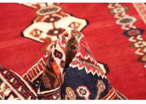 Tappeto Shiraz Stilizzato Rosso Blu Scuro 160x240 Cm