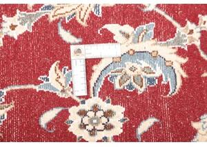 Tappeto Nain Kashmar Medaglione Floreale Rosso Bianco Avorio 170x240 Cm