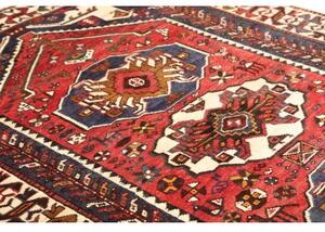 Tappeto Shiraz Stilizzato Rosso Blu 160x252 Cm