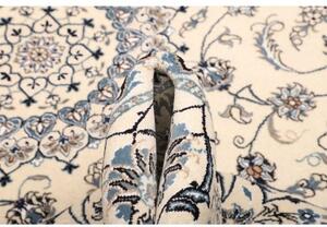 Tappeto Nain Kashmar Medaglione Floreale Avorio Blu 200x300 Cm