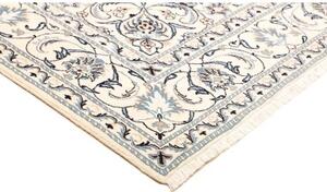 Tappeto Nain Kashmar Medaglione Floreale Avorio Blu 200x300 Cm