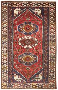 Tappeto Shiraz Stilizzato Rosso Blu 160x252 Cm