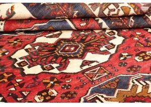 Tappeto Shiraz Stilizzato Rosso Blu 160x252 Cm