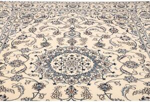 Tappeto Nain Kashmar Medaglione Floreale Avorio Blu 200x300 Cm