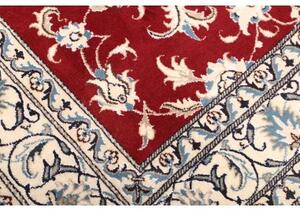 Tappeto Nain Kashmar Medaglione Floreale Rosso Bianco 153x202 Cm