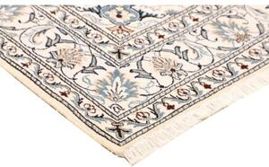 Tappeto Nain Kashmar Medaglione Floreale Rosso Bianco Avorio 147x208 Cm
