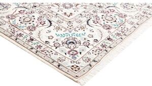 Tappeto Nain 9la Medaglione Floreale Avorio Grigio 253x360 Cm