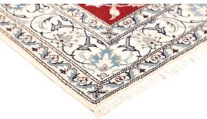 Tappeto Nain Kashmar Medaglione Floreale Rosso Bianco 153x202 Cm