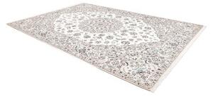 Tappeto Nain 9la Medaglione Floreale Avorio Grigio 253x360 Cm
