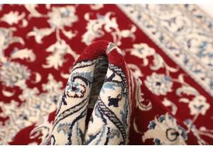 Tappeto Nain Kashmar Medaglione Floreale Rosso Bianco 153x202 Cm