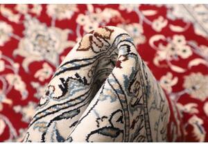 Tappeto Nain Kashmar Medaglione Floreale Rosso Bianco Avorio 147x208 Cm