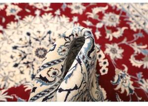 Tappeto Nain Kashmar Medaglione Floreale Rosso Avorio 167x240 Cm