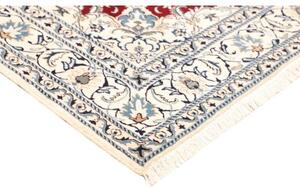 Tappeto Nain Kashmar Medaglione Floreale Rosso Avorio 167x240 Cm