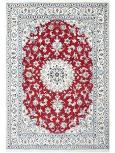 Tappeto Nain Kashmar Medaglione Floreale Rosso Avorio 167x240 Cm