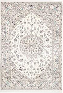 Tappeto Nain 9la Medaglione Floreale Avorio Grigio 253x360 Cm