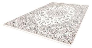 Tappeto Nain 9la Medaglione Floreale Avorio Grigio 253x360 Cm