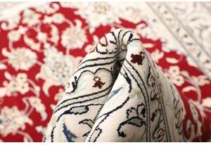 Tappeto Nain Kashmar Medaglione Floreale Rosso Avorio 145x220 Cm