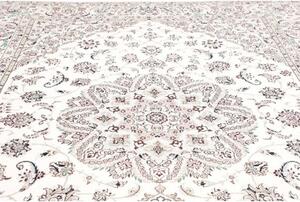 Tappeto Nain 9la Medaglione Floreale Avorio Grigio 253x360 Cm