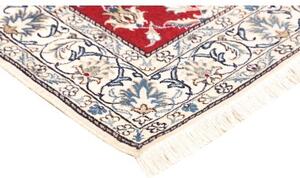 Tappeto Nain Kashmar Medaglione Floreale Rosso Avorio 150x188 Cm