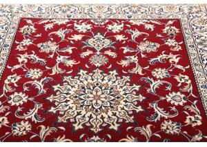 Tappeto Nain Kashmar Medaglione Floreale Rosso Avorio 150x188 Cm