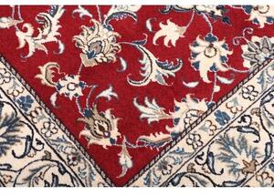 Tappeto Nain Kashmar Medaglione Floreale Rosso Avorio 150x188 Cm