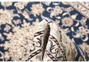 Tappeto Nain Kashmar Medaglione Floreale Blu Avorio 153x210 Cm