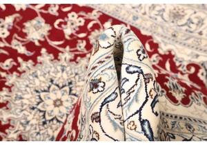 Tappeto Nain Kashmar Medaglione Floreale Rosso Avorio 148x210 Cm