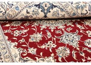 Tappeto Nain Kashmar Medaglione Floreale Rosso Avorio 148x210 Cm