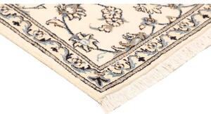 Tappeto Nain Kashmar Medaglione Floreale Avorio Blu Corsia 78x210 Cm