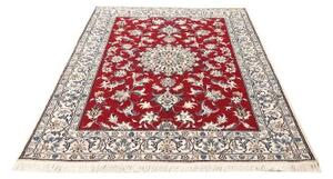 Tappeto Nain Kashmar Medaglione Floreale Rosso Avorio 150x188 Cm