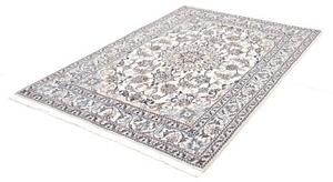 Tappeto Nain Kashmar Medaglione Floreale Avorio Blu 145x203 Cm
