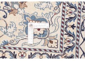 Tappeto Nain Kashmar Medaglione Floreale Avorio Blu 145x203 Cm