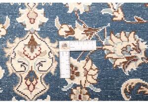 Tappeto Nain Kashmar Medaglione Floreale Blu Avorio 153x210 Cm