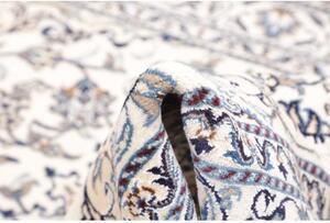 Tappeto Nain Kashmar Medaglione Floreale Avorio Blu 145x203 Cm