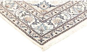 Tappeto Nain Kashmar Medaglione Floreale Blu Notte Avorio 150x210 Cm