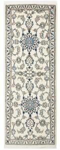 Tappeto Nain Kashmar Medaglione Floreale Avorio Blu Corsia 78x210 Cm