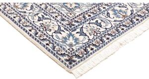 Tappeto Nain Kashmar Medaglione Floreale Avorio Blu 145x203 Cm