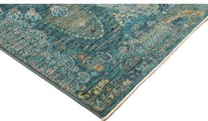 Tappeto Floralia Stilizzato Verde Petrolio Avorio 245x326 Cm