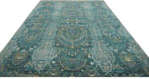 Tappeto Floralia Stilizzato Verde Petrolio Avorio 245x326 Cm