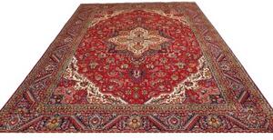 Tappeto Tabriz Stilizzato Rosso Avorio 250x338 Cm