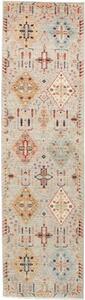 Tappeto Floralia Geometrico Beige Azzurro Corsia 80x295 Cm