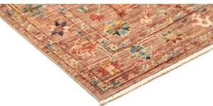 Tappeto Floralia Geometrico Rosso Ruggine Blu Corsia 80x295 Cm