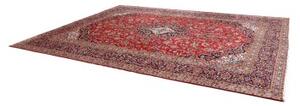 Tappeto Ardakan Medaglione Floreale Rosso Blu Scuro 290x385 Cm