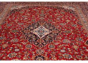 Tappeto Ardakan Medaglione Floreale Rosso Blu Scuro 290x385 Cm